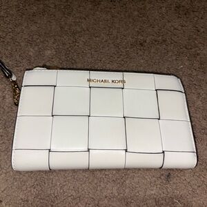 Michael Kors White Wristlet
